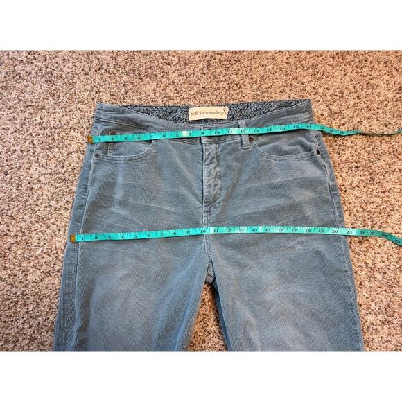 Soft Surroundings Woman's Jeans/Pants size 14; Corduroy, Teal/Blue - Picture 7 of 10